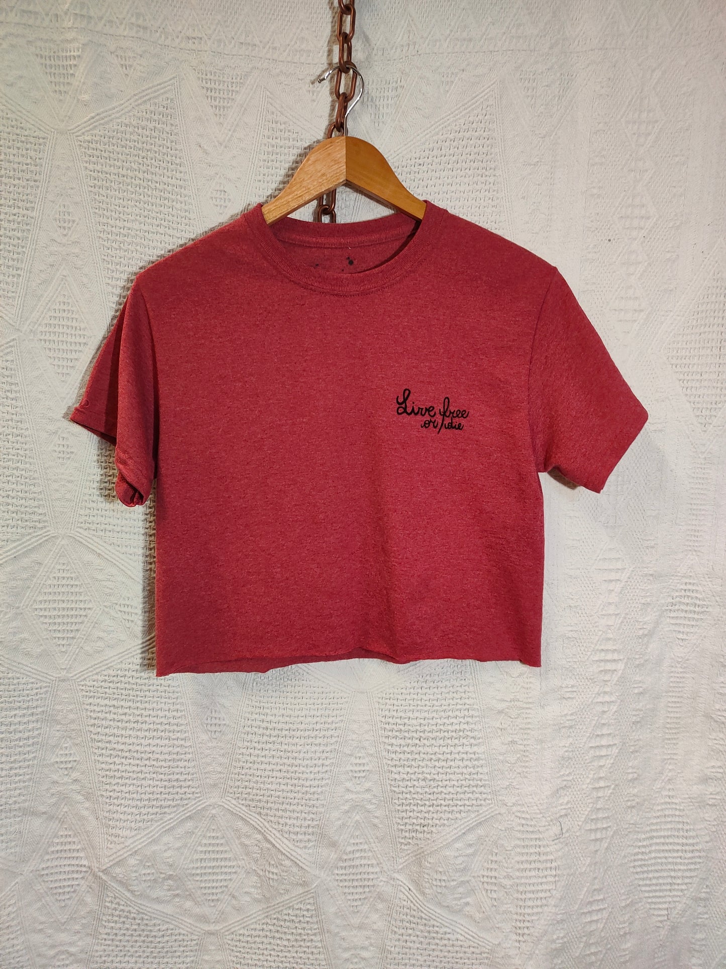 T-Shirt Crop "Live Free" - Avantgarde