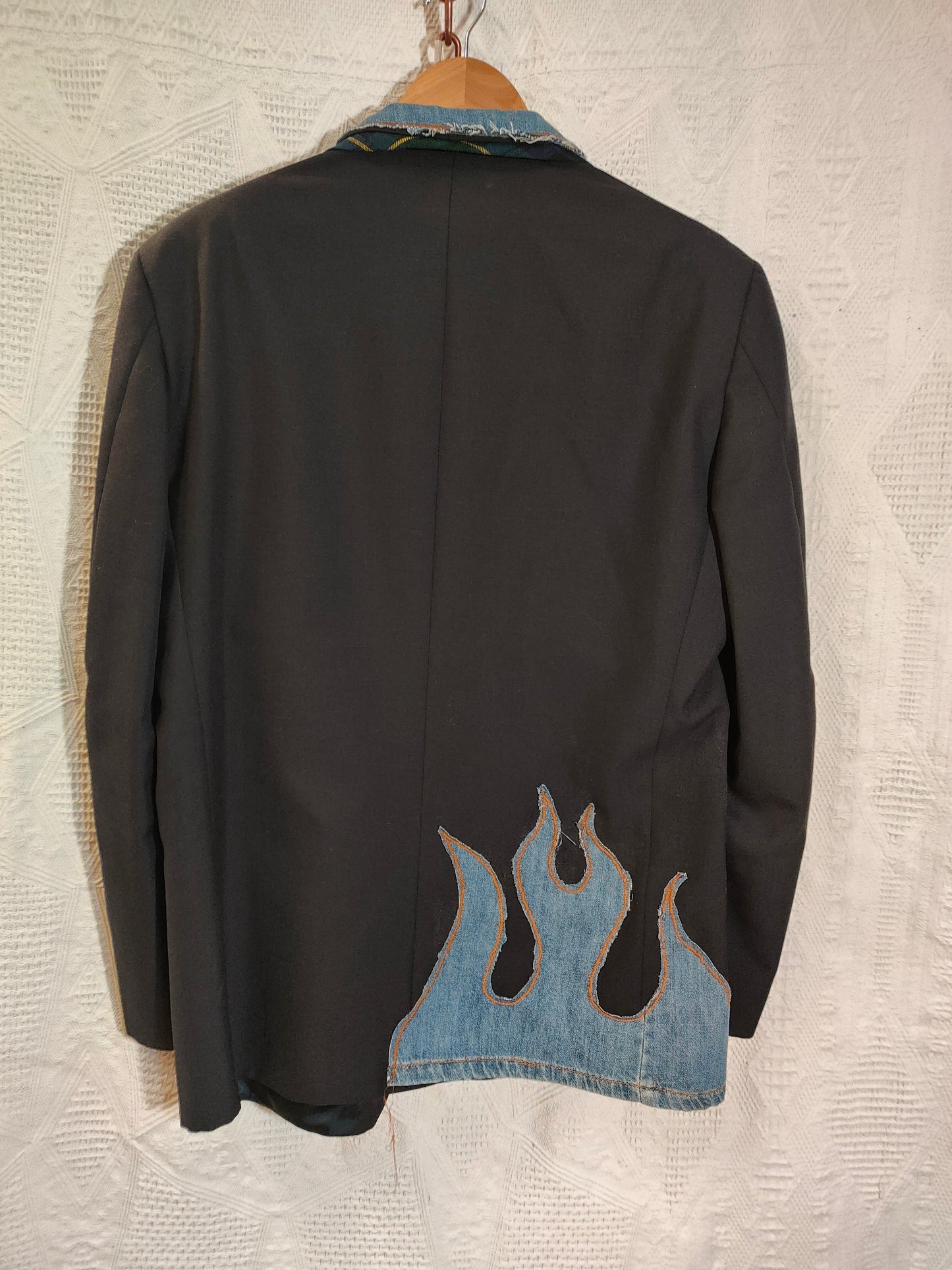 Blazer Handmade "DenimFlame" - Avantgarde