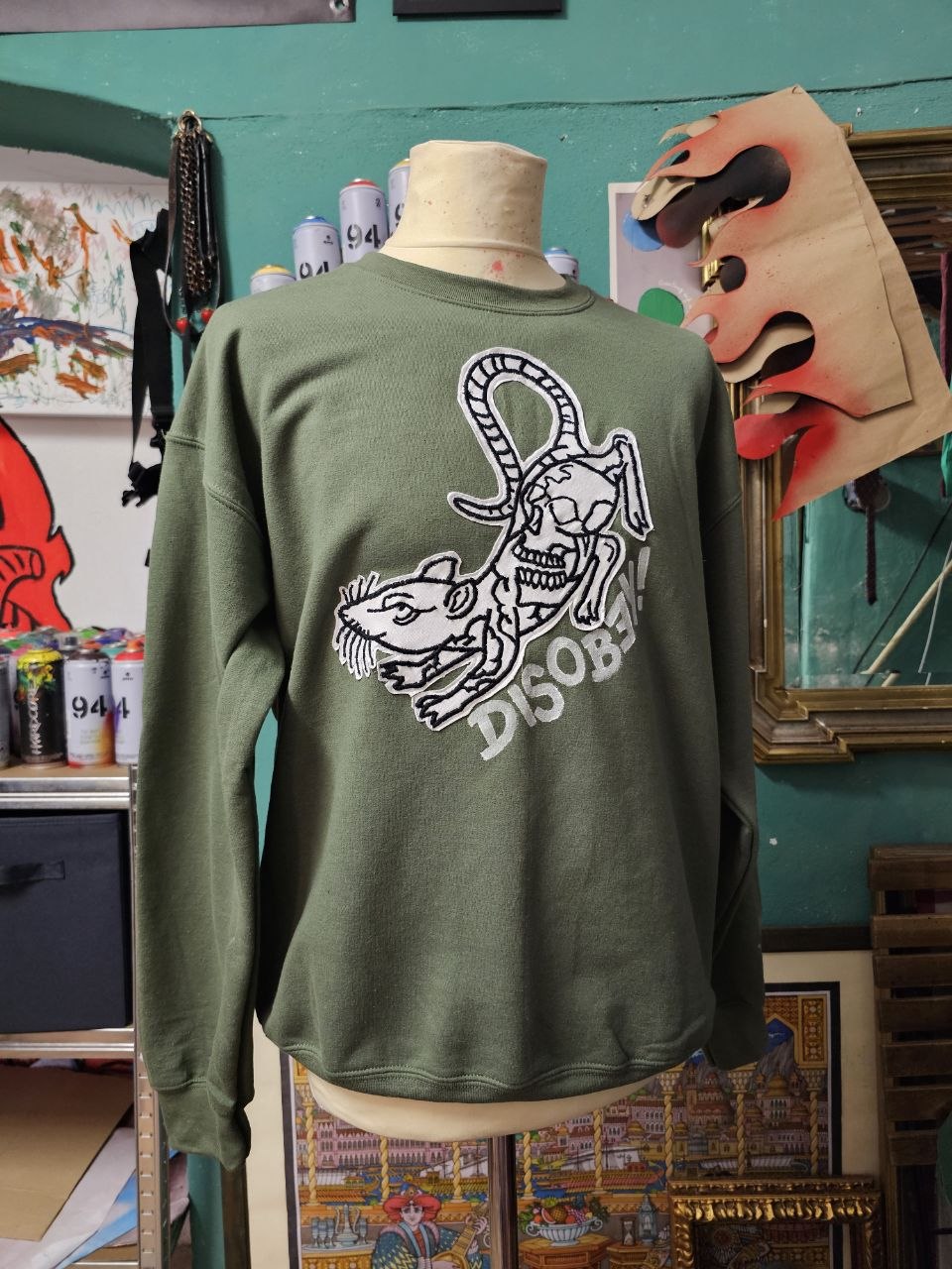 Felpa Handmade "Disobey" - Avantgarde