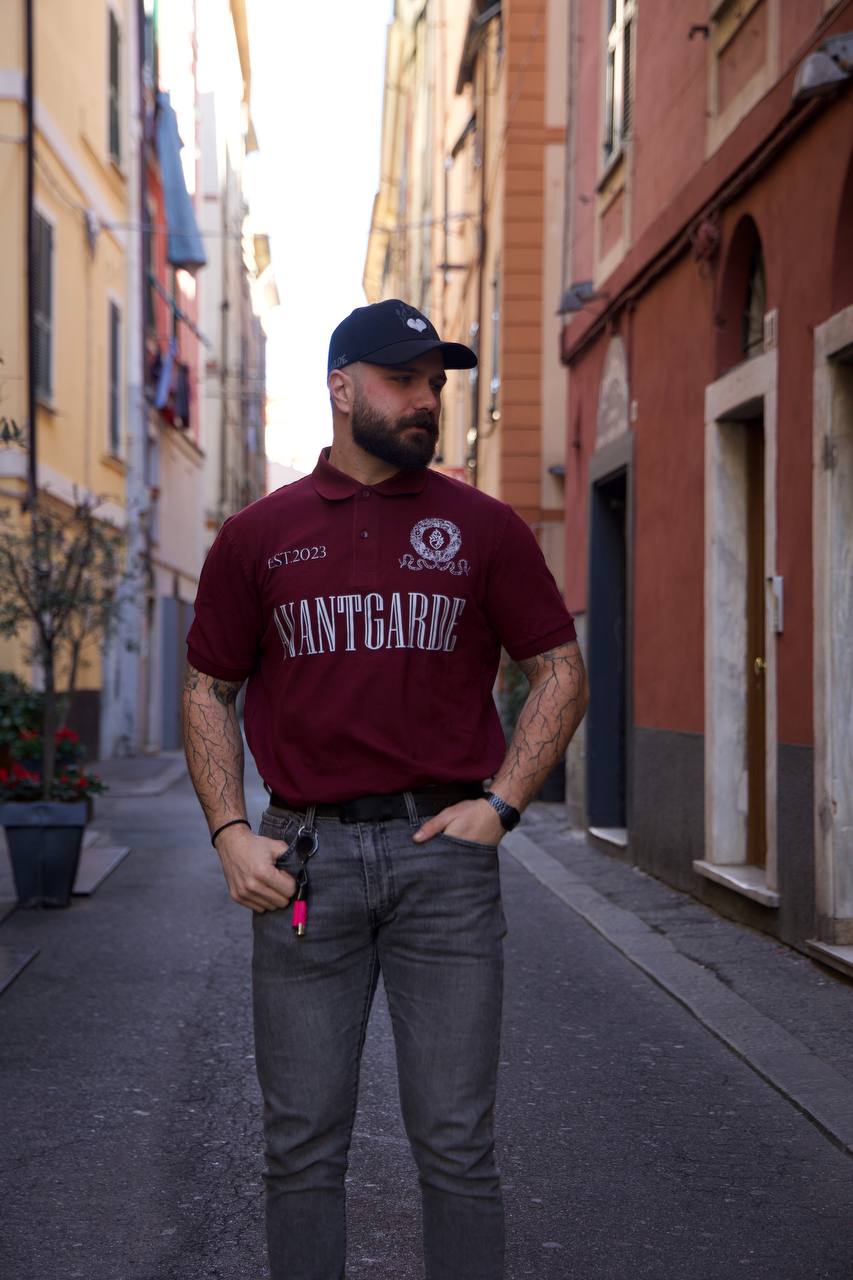 Polo Unisex "Avantgarde F.C." - Bordeaux