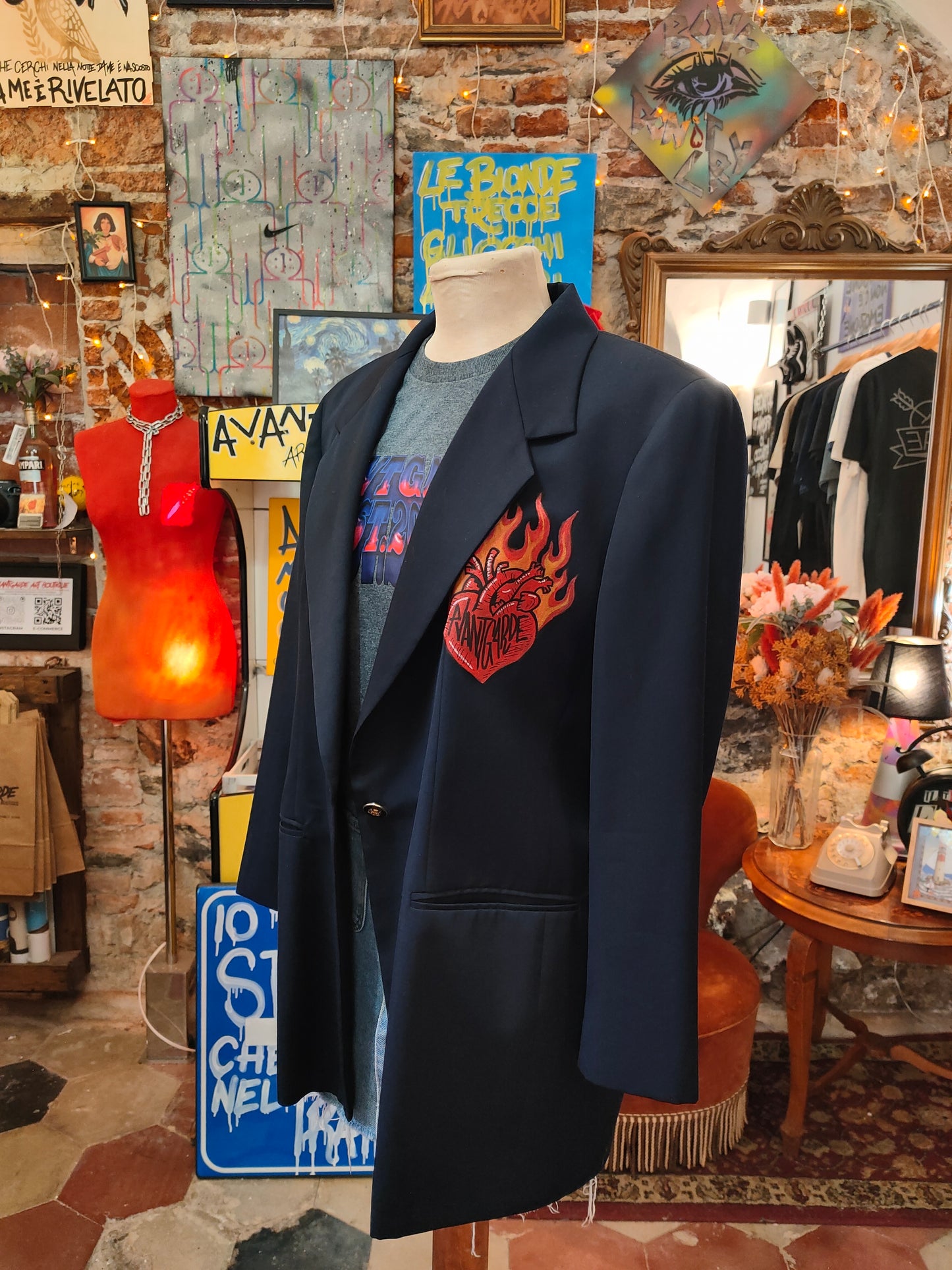Blazer Handmade "BurningHearts" - Avantgarde