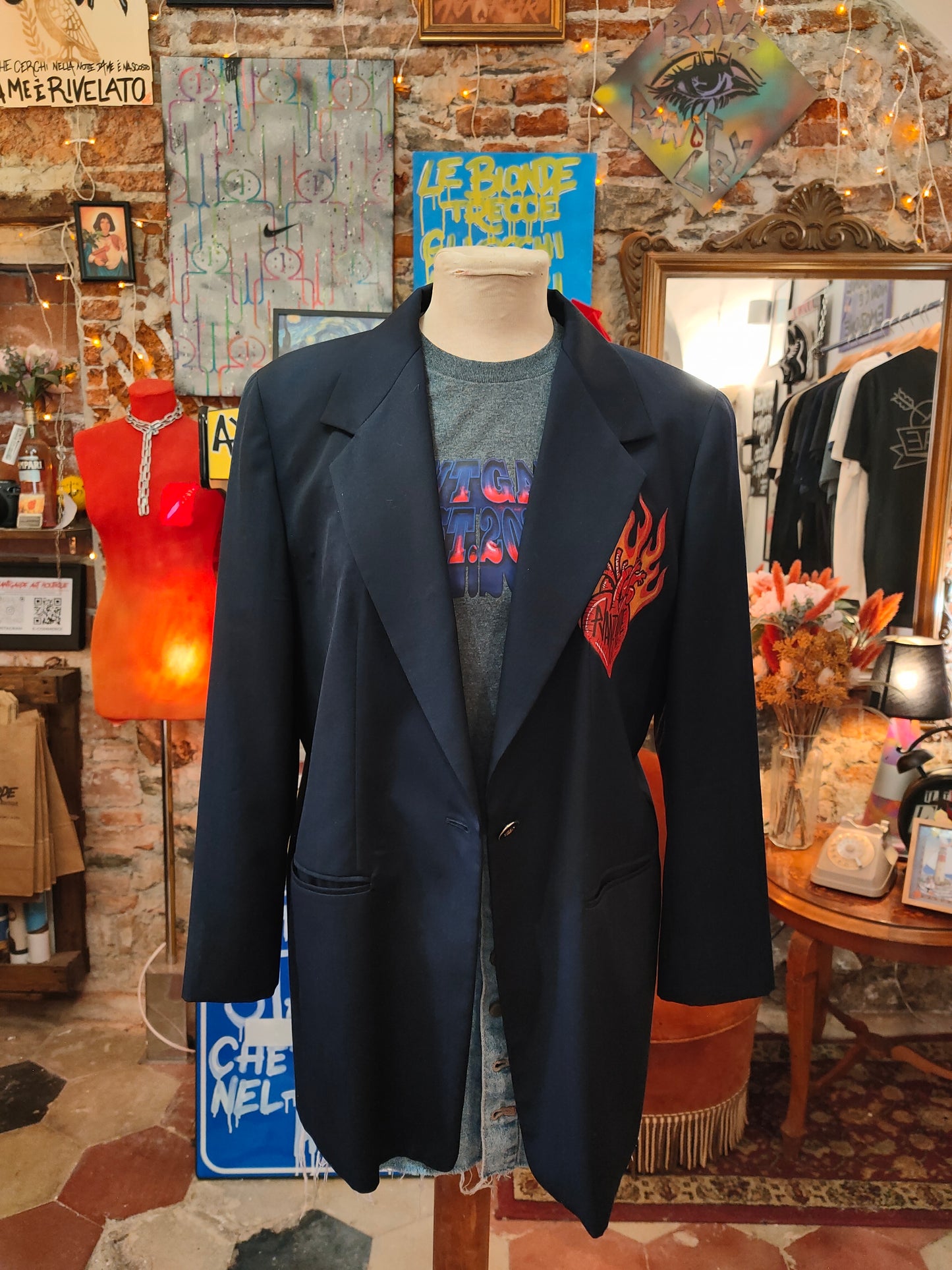 Blazer Handmade "BurningHearts" - Avantgarde