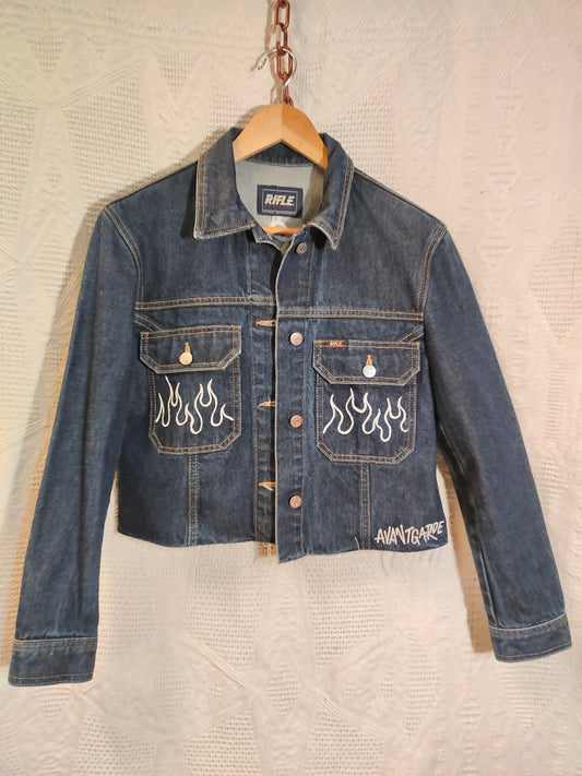 Giacca Crop Denim "L.F.O.D." - Avantgarde