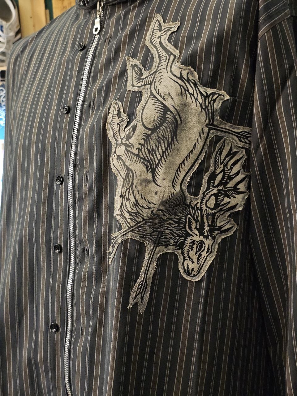 Zip-Up Shirt "Deer" - Avantgarde