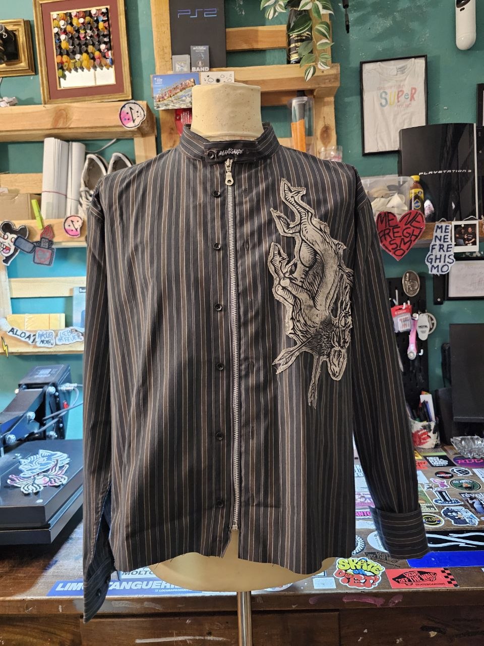 Zip-Up Shirt "Deer" - Avantgarde