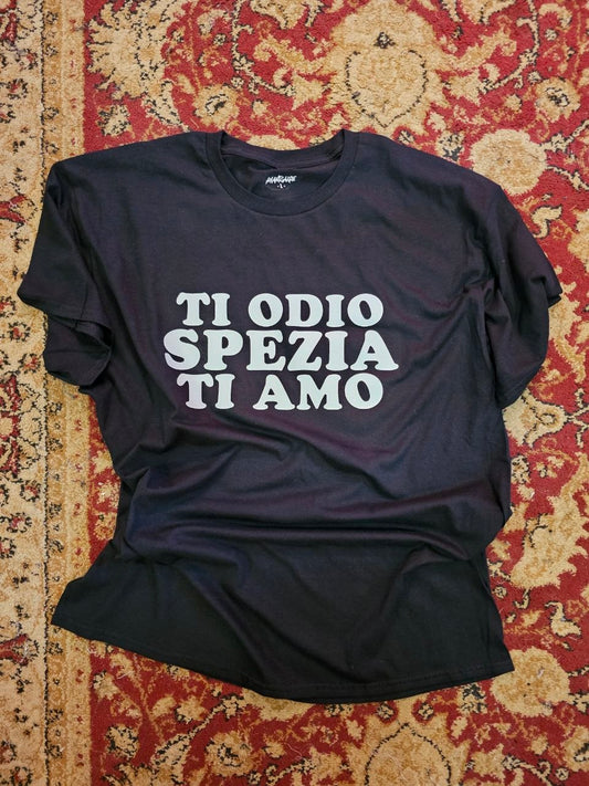 T-Shirt "TI ODIO SPEZIA TI AMO" Nera - Avantgarde