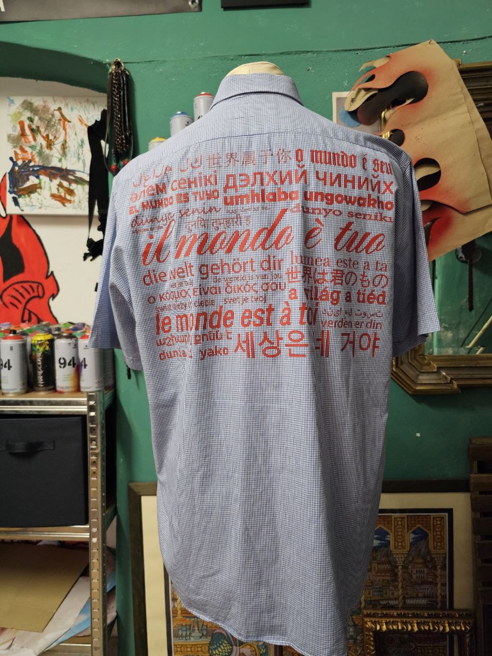 Camicia Handmade "Il Mondo è Tuo" - Avantgarde