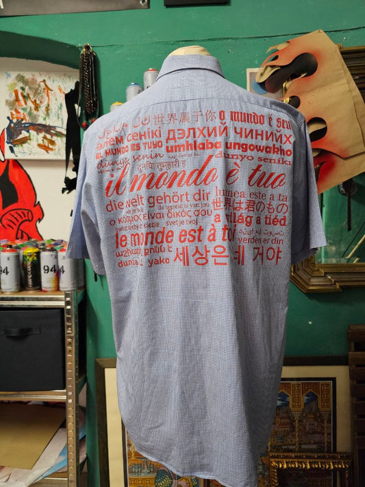 Camicia Handmade "Il Mondo è Tuo" - Avantgarde