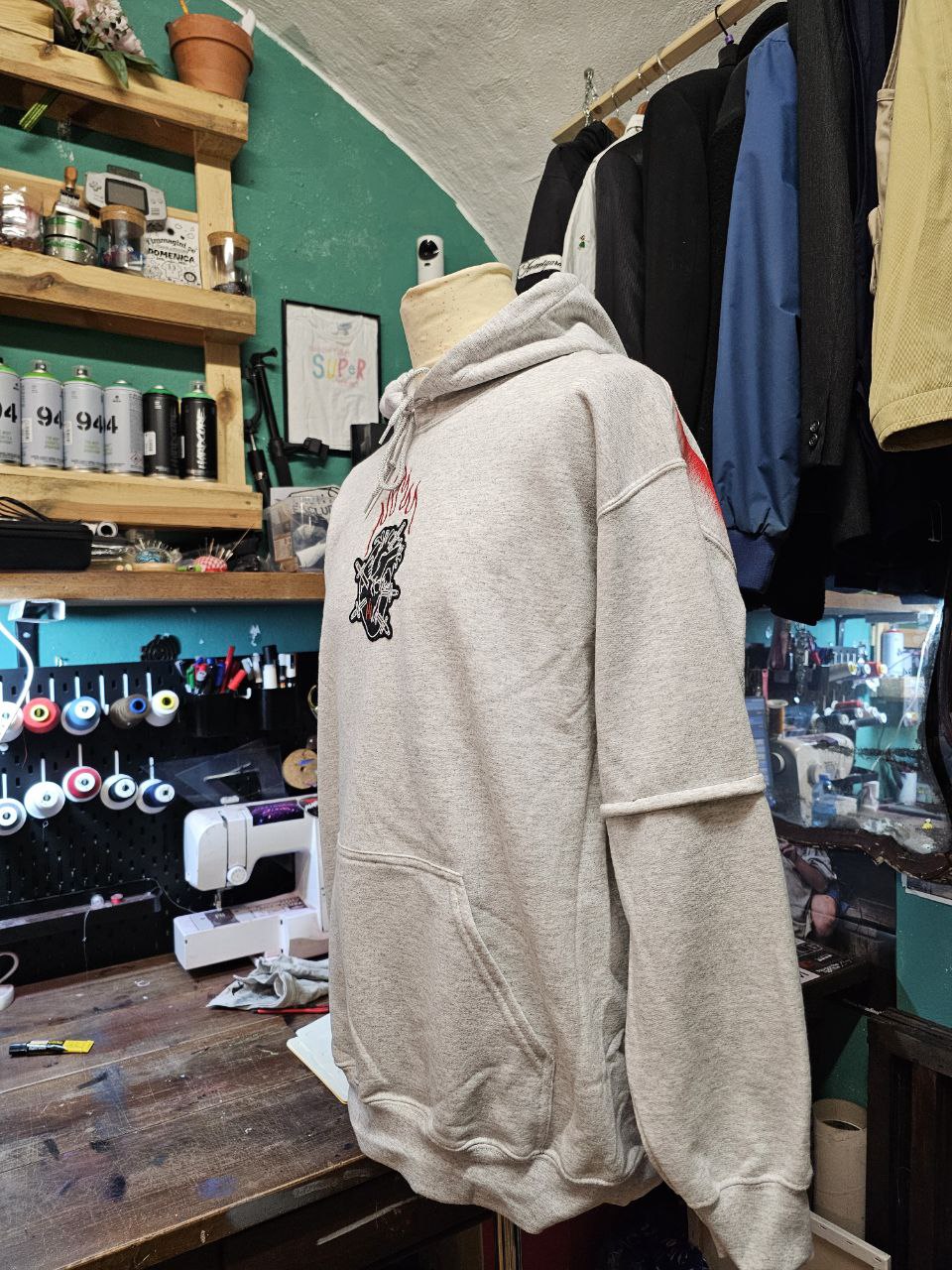 Felpa Handmade "Burn" - Avantgarde
