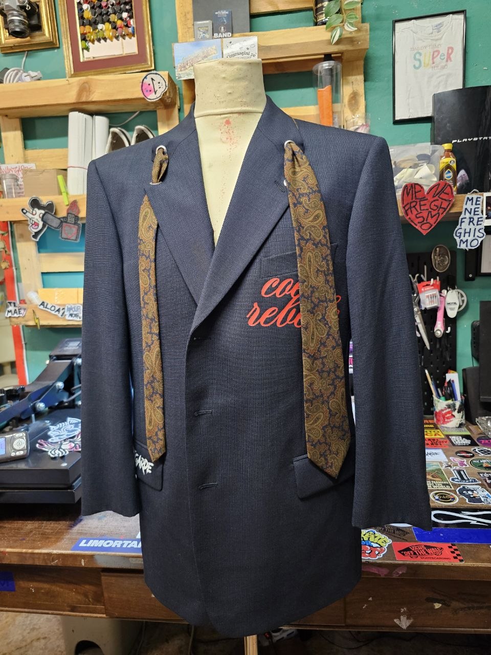Blazer Handmade "Coeur Rebelle" - Avantgarde