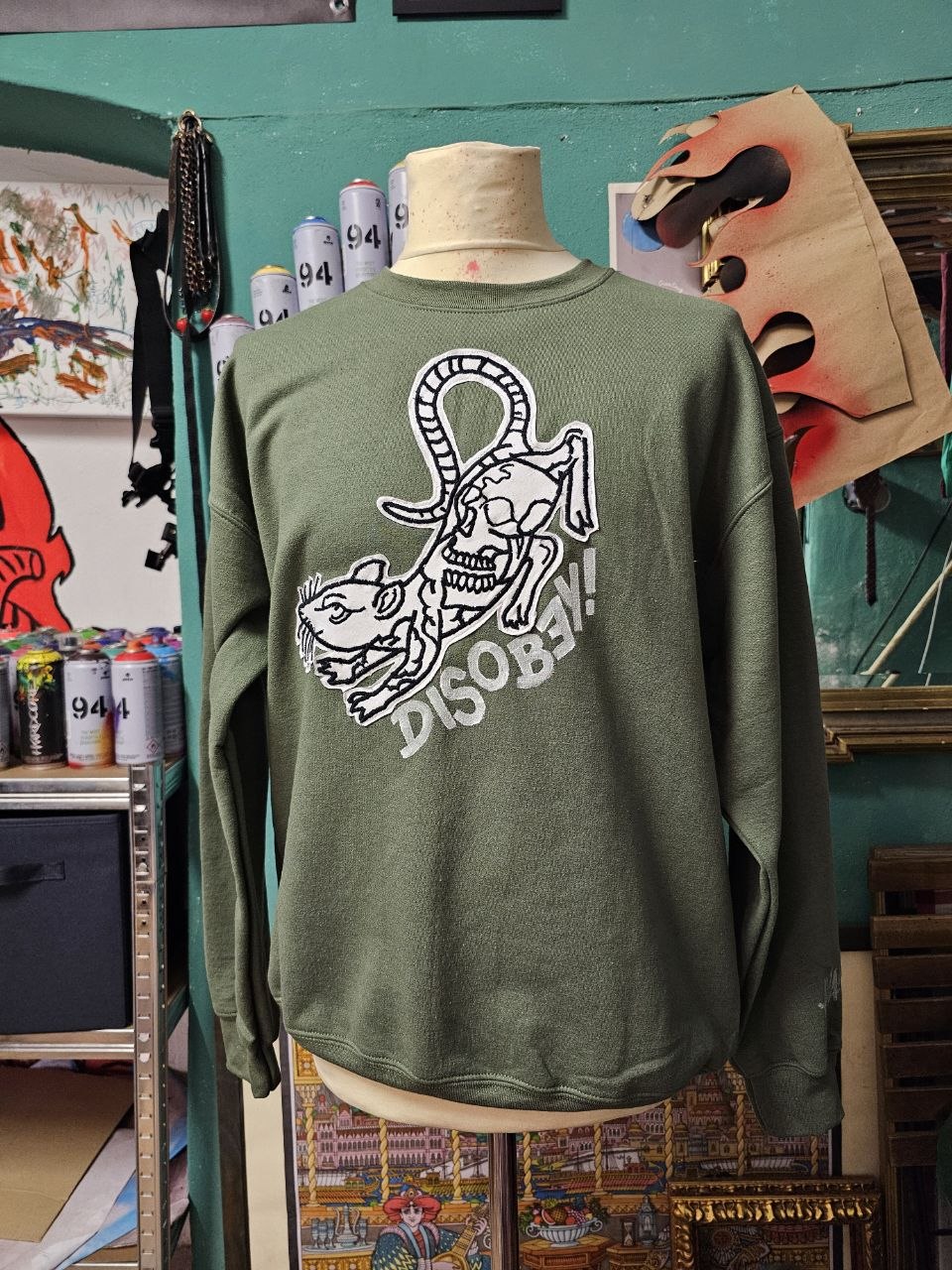 Felpa Handmade "Disobey" - Avantgarde