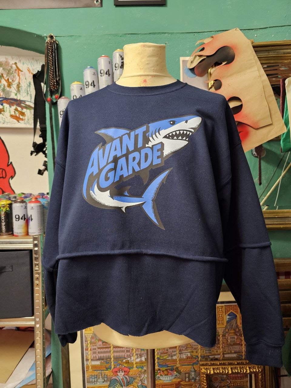 Felpa Handmade "Shark" - Avantgarde