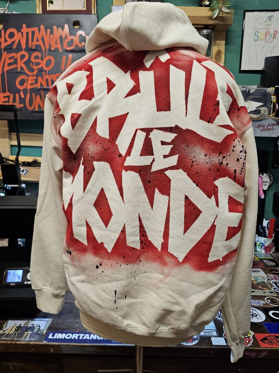 Felpa Handmade "Brûle Le Monde" - Avantgarde