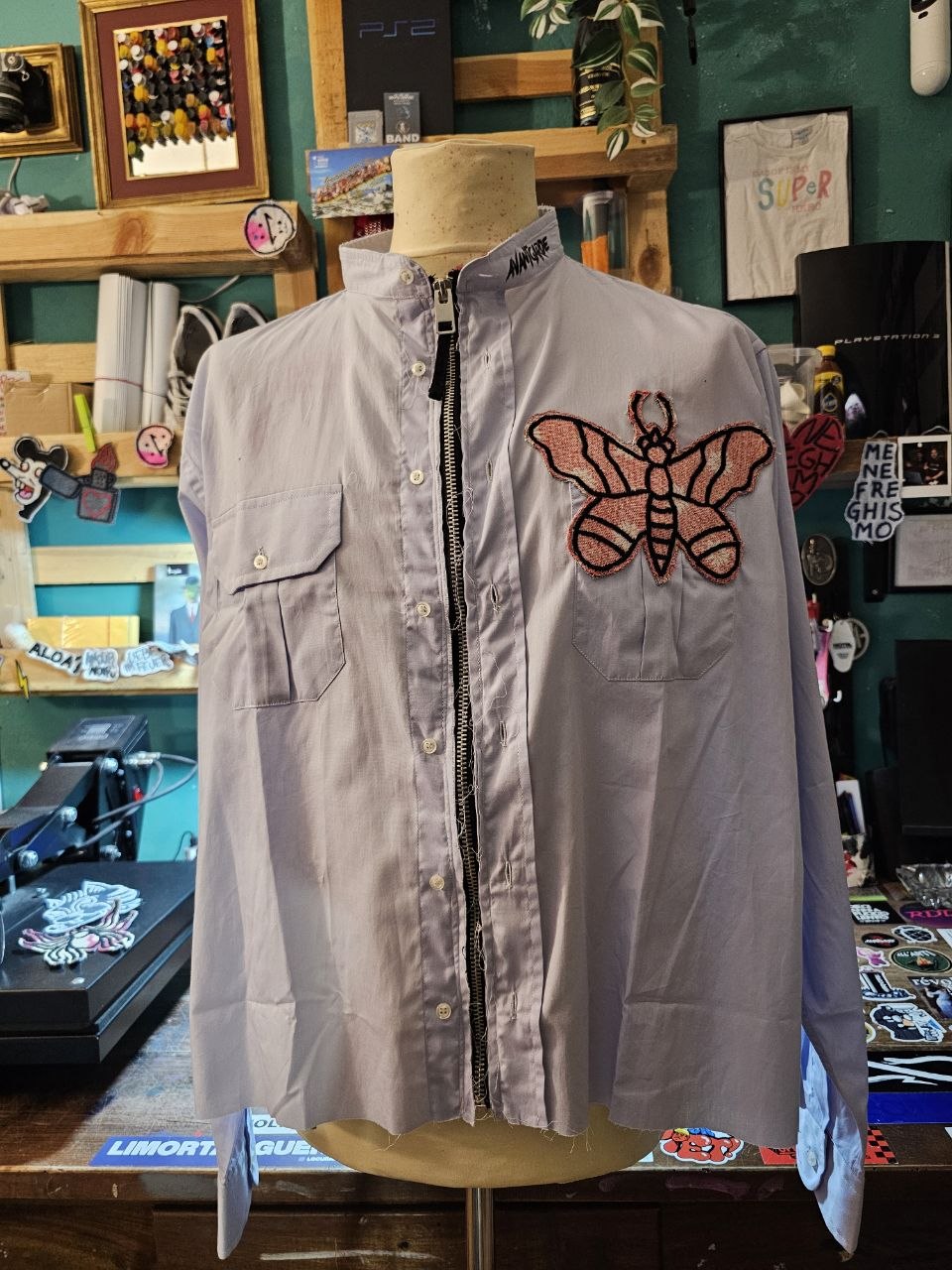 Zip-Up Shirt "Moth" - Avantgarde