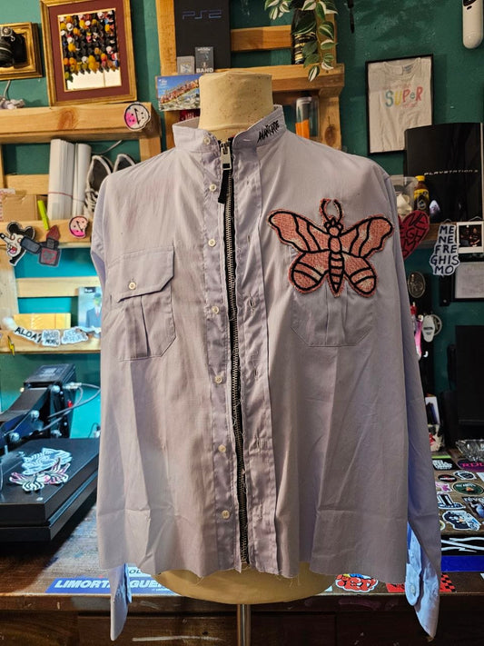 Zip-Up Shirt "Moth" - Avantgarde